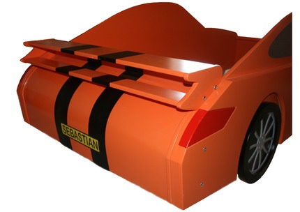 rear-view of Venom Car Bed with Viper Stripes
